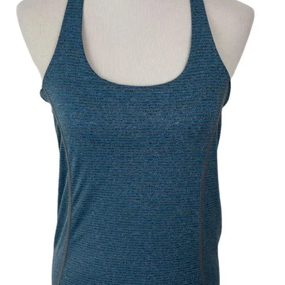LuLulemon wild tank blue and grey/blue heathered stripe